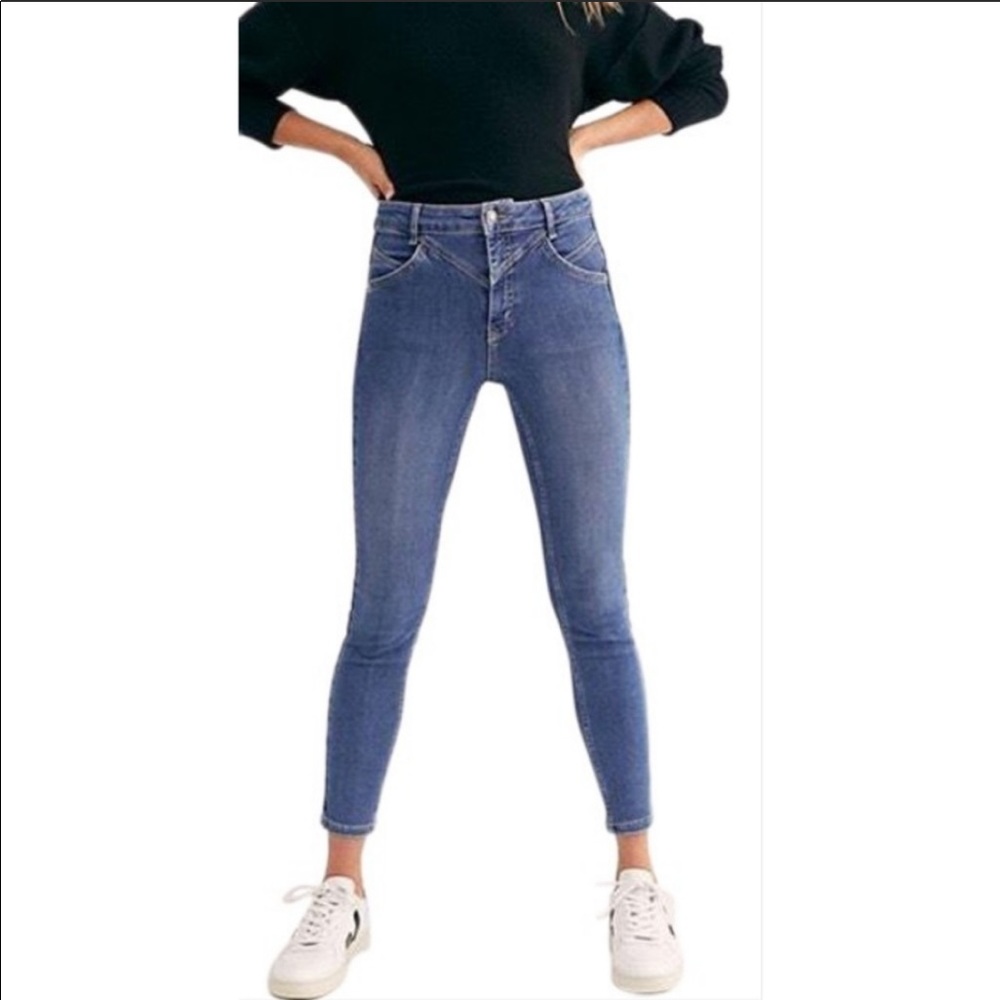 FREE PEOPLE | Blue Skinny Jeans